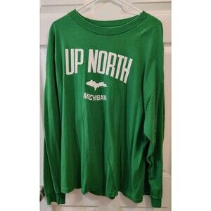 UP North Michigan Green Artisans Long Sleeve Tee Shirt Size XXL-Yoopers
